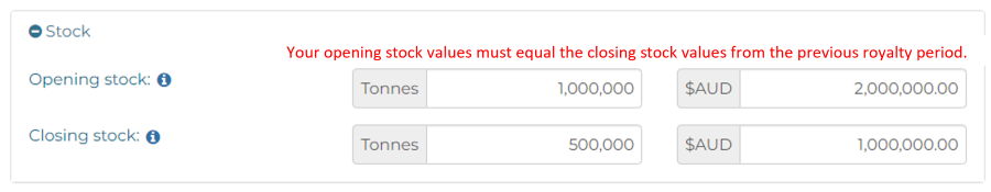 This is the Coal Stocks screen. You enter the Opening and Closing Stock values in this screen.